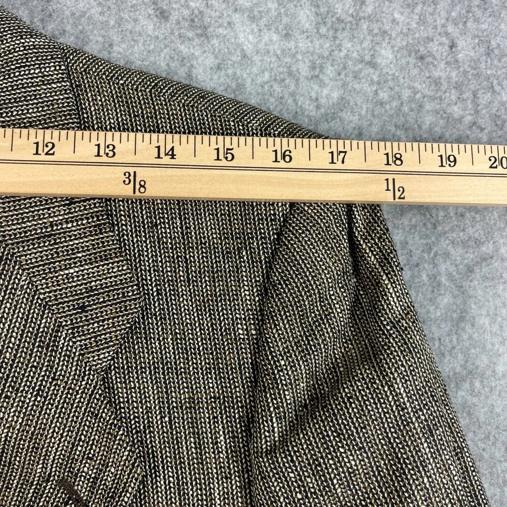 Vintage Emanuel Ungaro Blazer Sport Coat Mens 38R Gray Tan Silk Tweed Italy